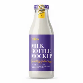 Glass Organic Milk Bottle